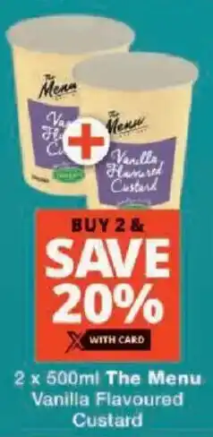Checkers The Menu Vanilla Flavoured Custard offer