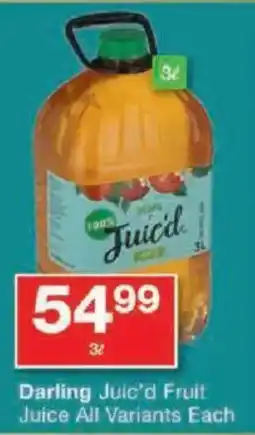 Checkers Darling Juic'd Fruit Juice All Variants offer