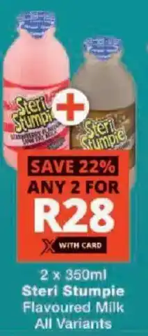 Checkers Steri Stumpie Flavoured Milk All Variants offer