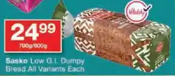 Checkers Sasko Low G.I. Dumpy Bread All Variants offer