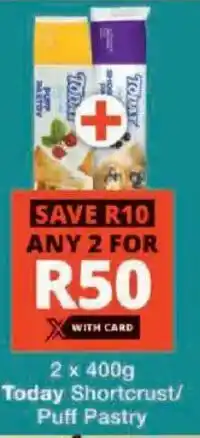 Checkers Today Shortcrust/ Puff Pastry offer