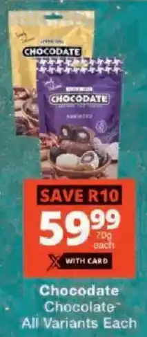 Checkers Chocodate Chocolate All Variants offer