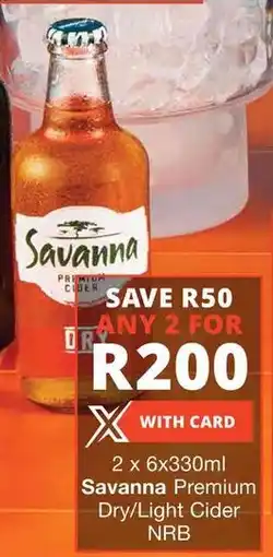 Checkers Savanna Premium Dry/ Light Cider NRB offer