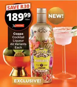 Checkers Coppa Cocktail Liqueur All Variants offer