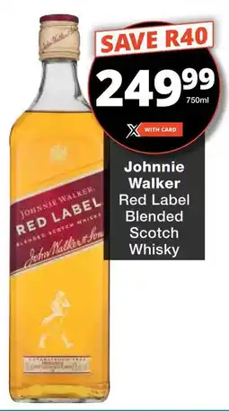 Checkers Johnnie Walker Red Label Blended Scotch Whisky offer
