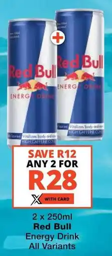 Checkers Red Bull Energy Drink All Variants offer