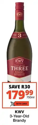 Checkers KWV 3-Year-Old Brandy offer