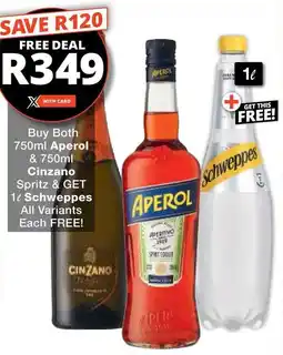 Checkers Aperol & Cinzano Spritz offer