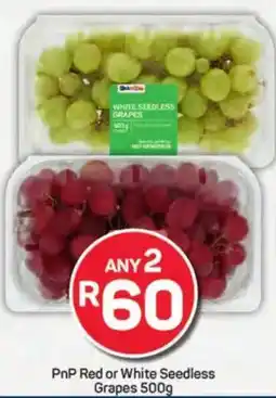 Pick n Pay PnP Red or White Seedless Grapes offer
