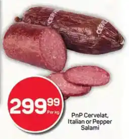 Pick n Pay PnP Cervelat, Italian or Pepper Salami offer