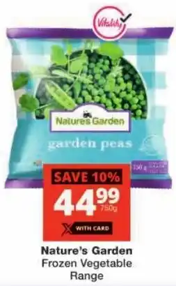 Checkers Nature's Garden Frozen Vegetable Range offer