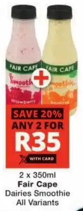Checkers Fair Cape Dairies Smoothie All Variants offer