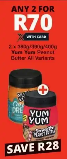 Checkers Yum Yum Peanut Butter All Variants offer