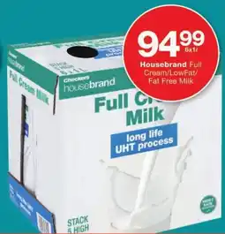 Checkers Housebrand Full Cream/ LowFat/ Fat Free Milk offer