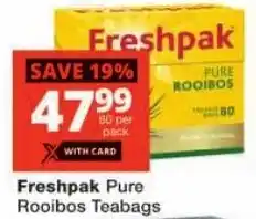 Checkers Freshpak Pure Rooibos Teabags offer
