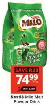 Checkers Nestlé Milo Malt Powder Drink offer