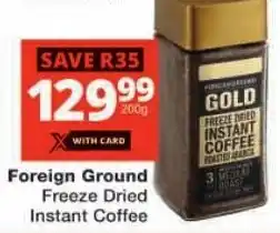 Checkers Foreign Ground Freeze Dried Instant Coffee offer