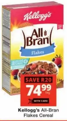 Checkers Kellogg's All-Bran Flakes Cereal offer