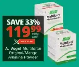 Checkers A. Vogel Multiforce Original/ Mango Alkaline Powder offer