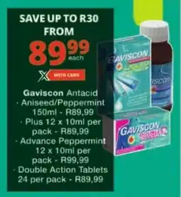 Checkers Gaviscon Antacid Aniseed/ Peppermint offer