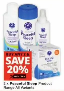Checkers Peaceful Sleep Product Range All Variants offer