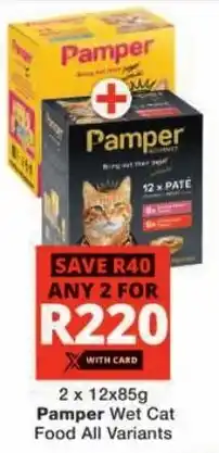 Checkers Pamper Wet Cat Food All Variants offer