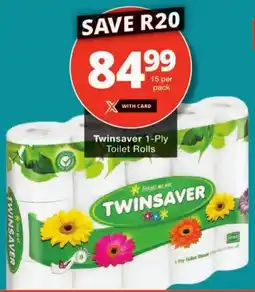 Checkers Twinsaver 1-Ply Toilet Rolls offer