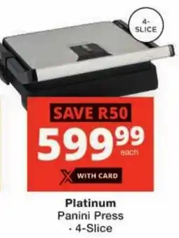 Checkers Platinum Panini Press offer