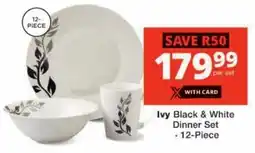 Checkers Ivy Black & White Dinner Set offer