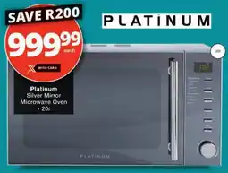 Checkers Platinum Silver Mirror Microwave Oven offer