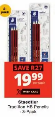 Checkers Staedtler Tradition HB Pencils offer