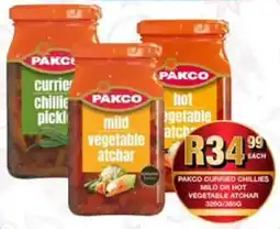 Take 'n Pay Pakco curried chillies mild or hot vegetable atchar offer