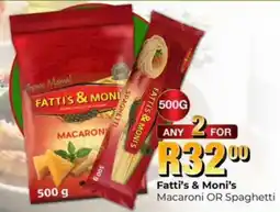 Take 'n Pay Fatti's & Moni's Macaroni OR Spaghetti offer