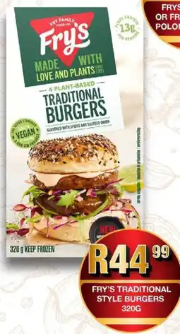 Take 'n Pay Fry's traditional style burgers offer