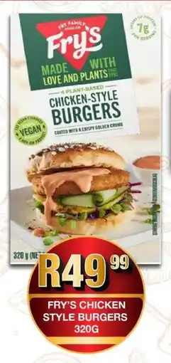 Take 'n Pay Fry's chicken style burgers offer