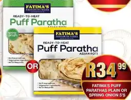 Take 'n Pay Fatima's puff parathas plain or spring onion offer