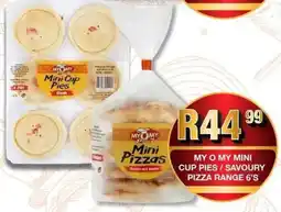 Take 'n Pay My o my mini cup pies/ savoury pizza range offer