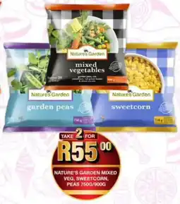 Take 'n Pay Nature's garden mixed veg, sweetcorn, peas offer
