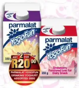 Take 'n Pay Parmalat yogofun drinking yoghurt assorted offer