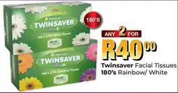 Take 'n Pay Twinsaver Facial Tissues Rainbow/ White offer