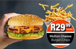 Take 'n Pay Mutton Cheese Burger + Chips offer