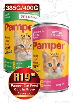 Take 'n Pay Pamper Cat Food Cuts In Gravy Assorted offer