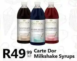 Take 'n Pay Carte Dor Milkshake Syrups offer
