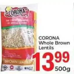 Elite Power Trade Cash & Carry CORONA Whole Brown Lentils offer