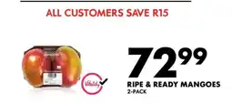 Woolworths RIPE & READY MANGOES 2-PACK offer