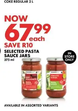 Woolworths Selected Pasta Sauce Jars offer