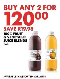 Woolworths 100% Fruit & Vegetable Juice Blends offer