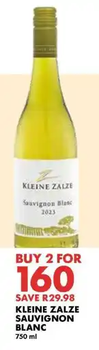 Woolworths Kleine Zalze Sauvignon Blanc offer