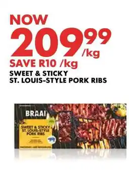 Woolworths Sweet & Sticky St. Louis-Style Pork Ribs offer