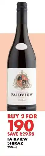 Woolworths FAIRVIEW SHIRAZ offer